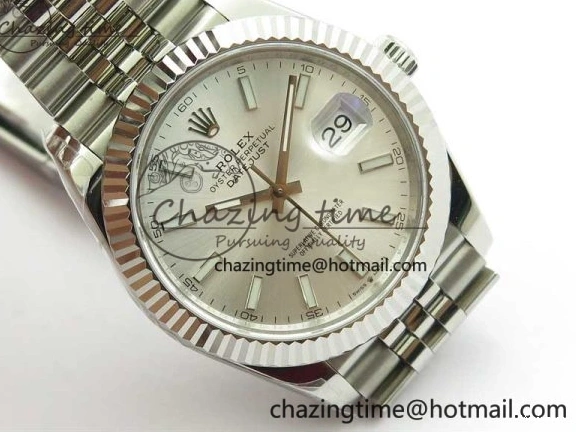 Stick 1:1 Silver on SS Best A3235 Markers Dial DateJust 904L Bracelet VRF Edition 41MM 126334 SS Jubilee 1227